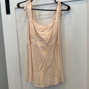 Striped Babydoll, maternity shirt, open back with tie